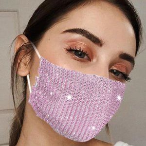 ❤️ NEW 2 Purple Stud Face Mask Beautiful Glam Mask